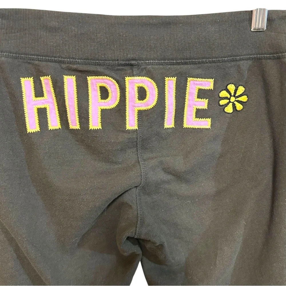 Lucky brand S-L sweatpants “hippie” butt embroidery side trim wide leg Y2K boho - Picture 14 of 16